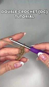 Double Crochet Stitch Tutorial #tutorial #crochettutorial #beginnercrochet #crochet #doublecrochet
