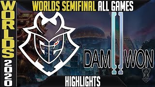 G2 vs DWG Highlights ALL GAMES | Semifinals Worlds 2020 Playoffs | G2 Esports vs Damwon Gaming