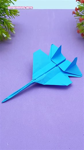Paper toy ideas | How to fold origami jet fighter | #reels #Crafts #Shorts | Entertaining Arts