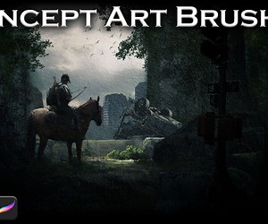 ArtStation - 40 Concept Brushes for Photoshop and Procreate (Hand-Painted) - Vol 1 | Brushes