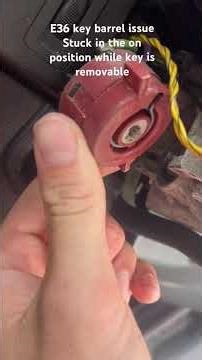 E36 Key barrel problem fix: stuck in on position while key is still removable ￼#e36 #bmw #keybarrel