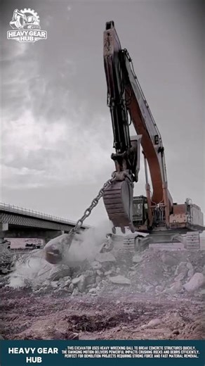Powerful Excavator Wrecking Ball Attachment for Demolition and Heavy Material Breaking #excavator