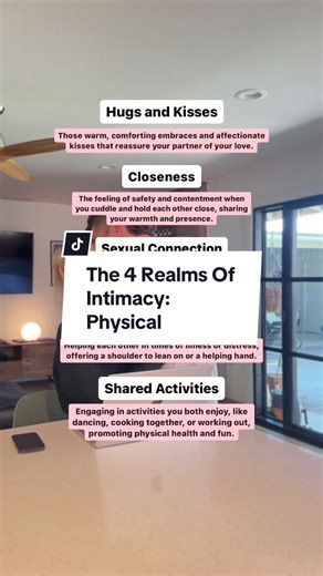 Physical intimacy is about expressing your love through intentional touch. It's a vital part of a committed relationship. Here are five ways to build physical intimacy in your relationship. 1️⃣ Hugs and kisses throughout the day, helps boost the bodies oxytocin hormone which is great for both your body and your connection to each other. 2️⃣ Closeness or proximity shows you care about each other. It helps create a sense of safety and contentment to simply be close to one another. 3️⃣ Sexual intim