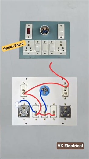 🔌 Switch Board Wiring Connection Diagram# #electrical #electrician