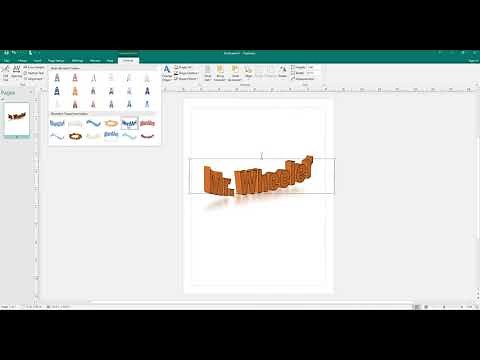 How to Create and edit Word Art in Publisher