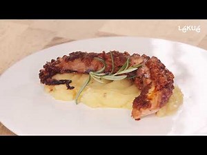 Grilled octopus with 'sobrasada' and mashed potato - Microwave Grill XL | Recipes with Lékué