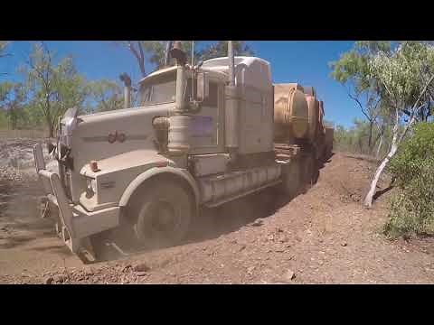 Australian Outback living - trucking, drilling, socializing. Murranji Water Drilling Video 6