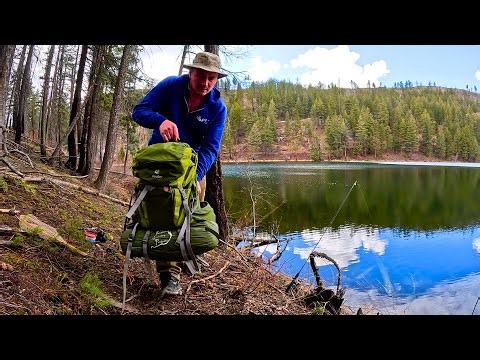 I found a MOUNTAIN Lake with BIG TROUT!!! (Solo Fishing & Cooking)
