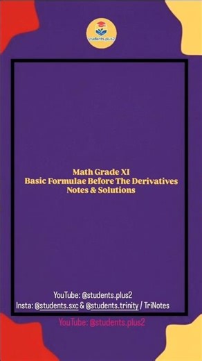 Basic Formulae Before The Derivatives(16)