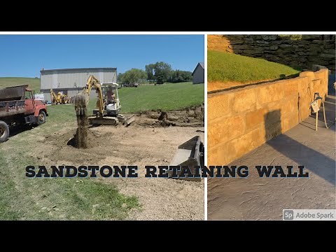 Building a Sandstone Retaining Wall