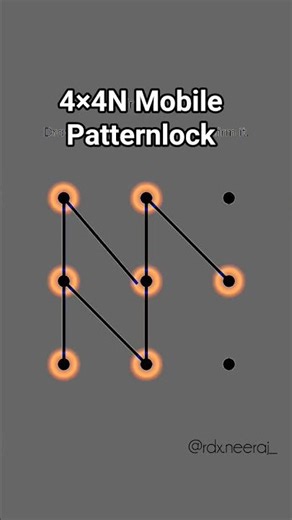 4×4 N pattern lock 🔐💫🔐💫#mobilepatternlock 🔐💫🔐💫🔐