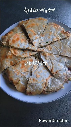 【簡単料理】包まないで焼くだけ♪フライパン餃子♡