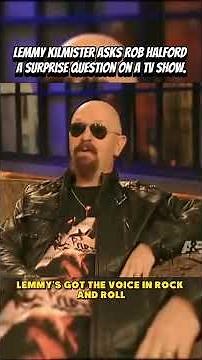 Lemmy Kilmister asks Rob Halford a surprise question on a TV Show