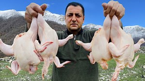 Perfectly Juicy Chicken Kebab Over Open Fire