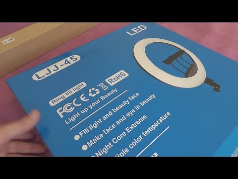 Light Your Beauty 18" LJJ-45 LED Ring Fill Light Unboxing and