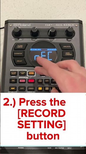 Roland SP 404 MK2 Tutorial : How to configure the sampling settings