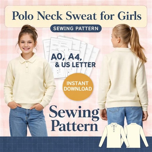 Sweet Polo Neck Top for Girls | Cute & Comfortable Girls Shirt | Soft Fabric Casual Wear | Stylish Polo Neck Outfit - Etsy