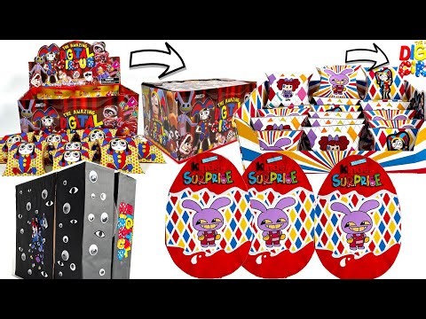 Unboxing Mystery LEGO THE AMAZING DIGITAL CIRCUS Candies BOX （+ Kinder Joy Squishy ）