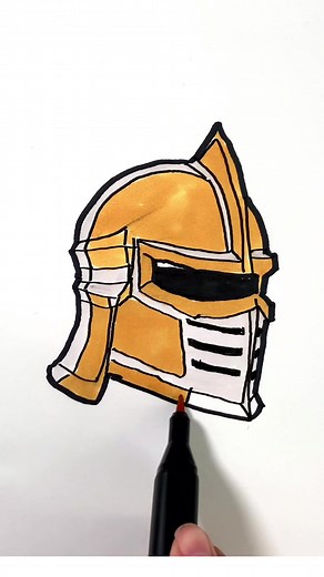 How to Draw a Knight Helmet #knighthelmet #helmet #drawing #HowTo