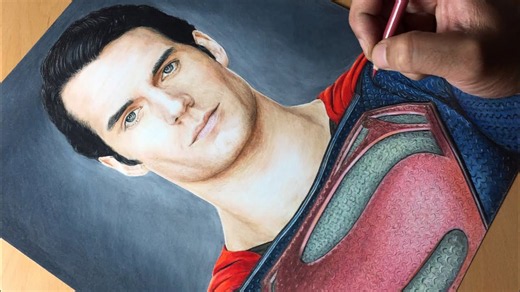 Drawing Superman Man of Steel Justice League time lapse