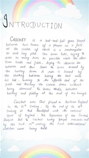 cricket practical file B.com ll year project
