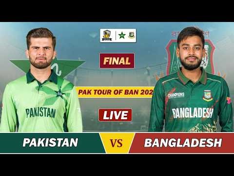 PAKISTAN VS BANGLADESH 3rd ODI MATCH LIVE | PAK VS BAN LIVE COMMENTARY | BD 40 OV