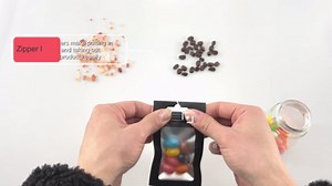 PABCK 100 Pieces Resealable Airtight Matte Window Zipper Lock Bags with Euro Hang Hole 2.3x3.9 inch(Inside Size 1.9x2.5inch) for Zip Food Storage Lock Pouch
