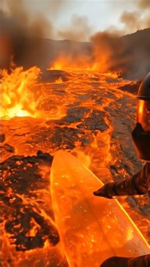 Surfing the Volcano a deadly stunt #stunt