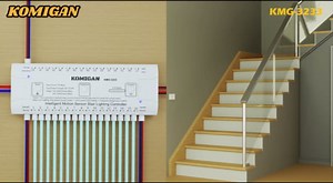 KMG-3233 Motion-Activated LED Stair Lighting Kit, 48" Long Cuttable Strip Light for Indoor LED Stair Lights (Warm White 3000K, 16 Steps)