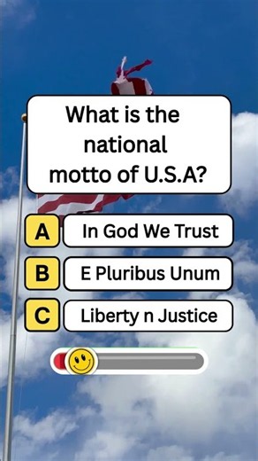 What is the National Motto of U.S.A? #shorts #usa #quiz