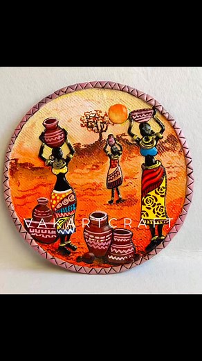 12K views · 38 reactions | DIY African Tribal Mural Work On Cardboard #africanart #mural #claycraft #cardboardart #bestoutofwaste #recycle #recycledart | Vak - Art & Craft | Facebook