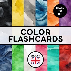 COLORS English Vocabulary Flashcards
