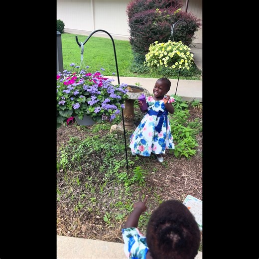 My Kenyan twins playing with butterflies and it gives me butterflies!