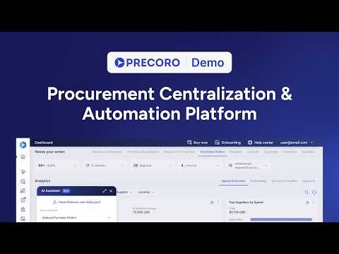 Precoro Demo | Procurement Centralization & Automation Platform