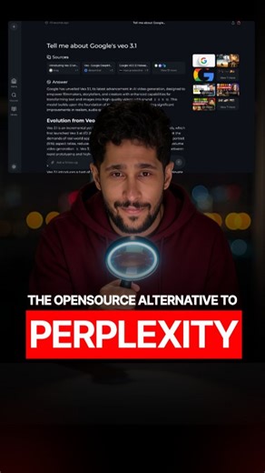 Aashish Pahwa on Instagram: "Comment SEARCH to get the link What makes this tool special isn’t just that it’s free and open source. It’s how much control you get. Perplexica runs locally on your machine, so your searches aren’t logged, tracked, or stored anywhere else. You choose where it searches from like Google, Reddit, or YouTube, or even limit it to one source for focused research. You can also plug in your own LLM APIs, so you’re never locked into a single provider. #llm #aitools #aicommun