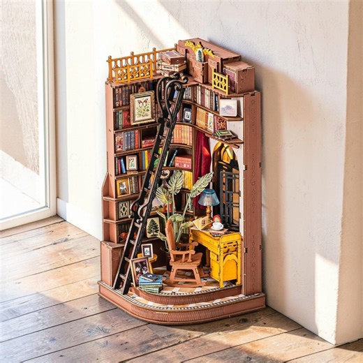 Silent Corner Study Book Nook Kit, Rolife 3D Wooden Puzzle Miniature Library Shelf Insert, DIY Book Lover Gift Decor - Etsy Canada