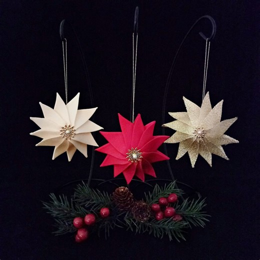 No-sew Ribbon Pinwheel Ornament Pattern: DIY Folded Fabric (PDF Download) - Etsy