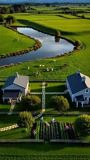 Peaceful New Zealand Village Life | Green Farms, Sheep & Pure Nature