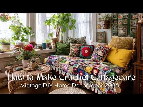 How to Make Crochet Cottagecore Decor | Vintage DIY Home Decor Ideas 2026