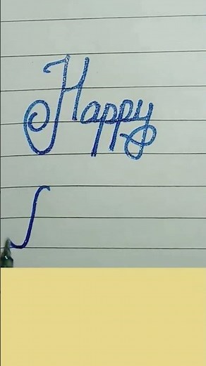 how to write happy birthday in cursive handwriting
