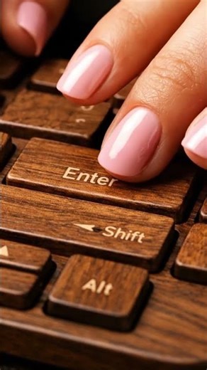 Typing on wood… strangely satisfying ☁️⌨️#woodenkeyboard #asmrtyping #keyboardasmr