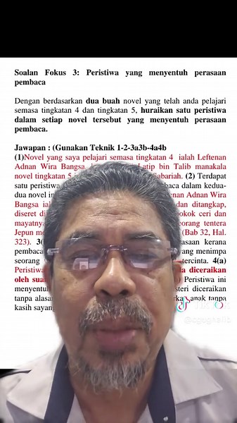 Peristiwa Menyedihkan dalam Novel Tingkatan 4 dan 5