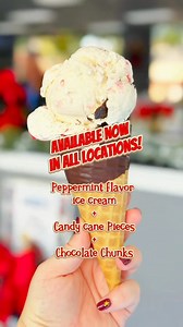 Peppermint bark is officially BACK! Limited time only! Come experience the holidays at Leatherbys! | Leatherby's Family Creamery