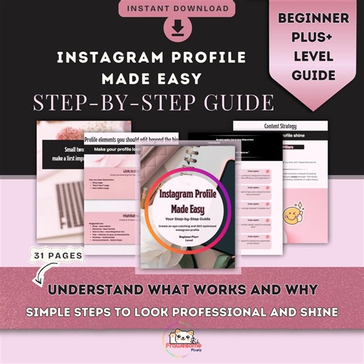 Instagram Profile Guide | Made Easy for Beginners | Instructions to a Clean, Professional Profile | PDF Download - Etsy Canada