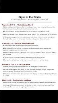 Signs of the Times: Where Are We in the Bible