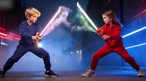 RGB Light Up Saber Toy with Smoke Mist Effect, 7 Color Neon Lightsaber, Sound Effects and Impact Sensing, USB-C Rechargeable Toy Sword for Kids, 31.5 Inch
