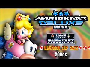 Mario Kart Wii Deluxe - Super Mario Kart - Mushroom Cup [Baby Peach] 200cc Perfect [Full HD 1080p]