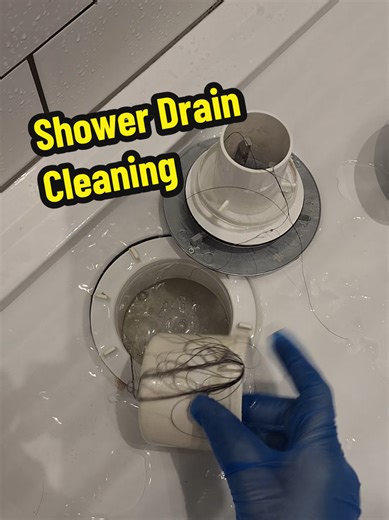 Shower Drain Cleaning #cleaning #showerdrain #cleantok #cleaningtiktok #cleaningmotivation
