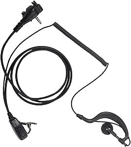 EVX-261 Earpiece with PTT Mic for Motorola Yaesu Vertex Standard Radio VX-261 VX-260 VX-264 EVX-531 EVX-534 EVX-539 EVX-530 VX-450 VX-451 VX-454 VX-459 VX-420A G Shape