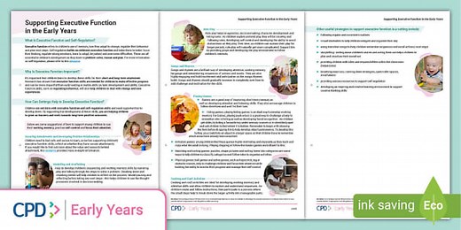 CPD: Supporting Executive Function in the Early Years (Handout)